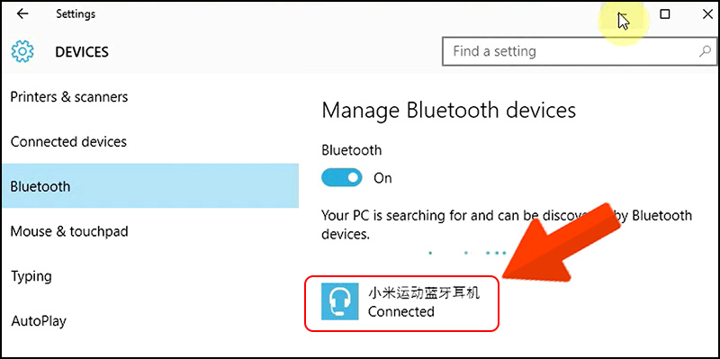 Sau đó, bạn thấy báo Connected tức bạn đã kết nối thành công. 